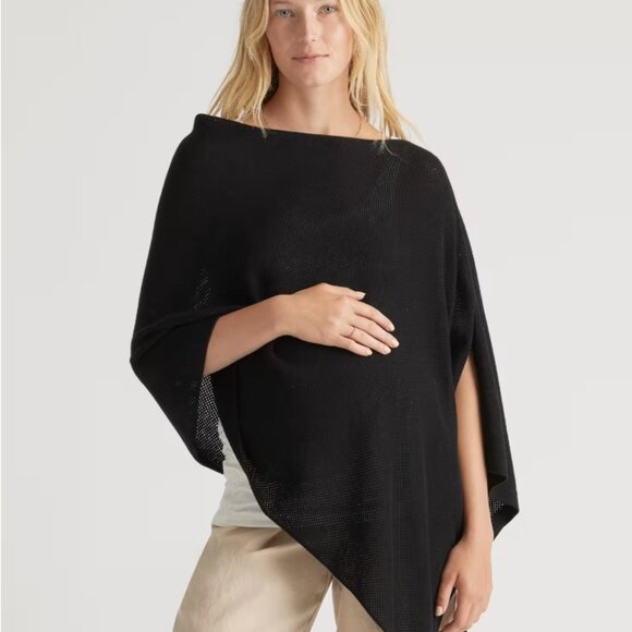 Quince Sweaters - Quince Black Women's Nursing Shawl